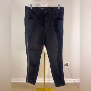 DTLA Black Zipper Leg High Waist Skinny Jeans